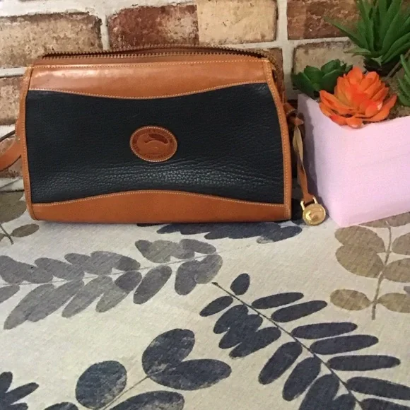Dooney & Bourke Tan and Black Crossbody Bag - Picture 1 of 3
